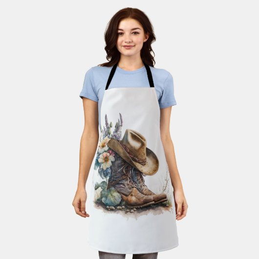 Country Cowgirl Boots Flower Hat Texas Schort (Gedragen)