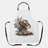 Country Cowgirl Boots Flower Hat Texas Schort (Voorkant)