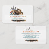 Country Cowgirl Boots Flower Hat Texas Visitekaartje (Voorkant / Achterkant)