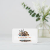 Country Cowgirl Boots Flower Hat Texas Visitekaartje (Staand voorkant)