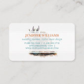 Country Cowgirl Boots Flower Hat Texas Visitekaartje (Achterkant)