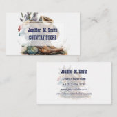 Country Cowgirl Boots Flower Hat Texas Visitekaartje (Voorkant / Achterkant)