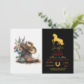 Country Cowgirl Boots Flower Pet Kaart (Staand voorkant)