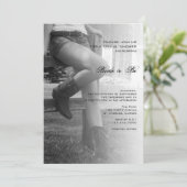 Country Cowgirl en hek bruids douche uitnodiging (Staand voorkant)