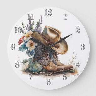 Country Cowgirl Laarzen Bloem Hoed Texas Grote Klok