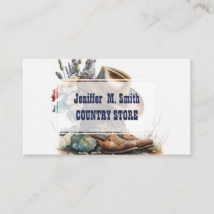 Country Cowgirl Laarzen Bloem Hoed Texas Visitekaartje