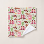 Country Cowgirl laarzen Schattig Stick Horse Weste Bad Handdoek (Wasdoekje)