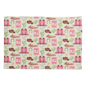 Country Cowgirl laarzen Schattig Stick Horse Weste Kussensloop (Achterkant)