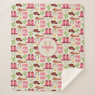 Country Cowgirl laarzen Schattig Stick Horse Weste Sherpa Deken