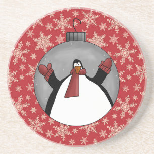 Country Critters Coaster Collectie (Pinguïn) Zandsteen Onderzetter