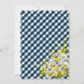 Country Daisies Gingham Check Boy Baby shower Kaart (Achterkant)