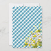 Country Daisies Gingham Check Boy Baby shower Kaart (Achterkant)