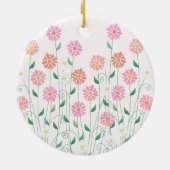 Country Daisies Schattigee bruiloft Keepsake Keramisch Ornament (Achterkant)