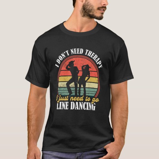 Country Dance Funny Line Dancing Line Dancing T-shirt (Voorkant)