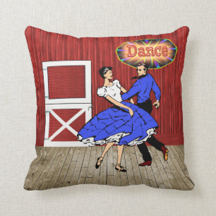 Country Dance Square Dance Red Barn Dance Kussen