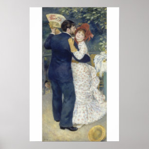 Country Dance van Pierre Renoir, Vintage Fine Art Poster