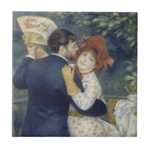 Country Dance van Pierre Renoir, Vintage Fine Art Tegeltje