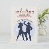 Country Dancers Uitnodiging (Staand voorkant)