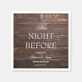 Country De avond voor repetitie diner rustiek Servet