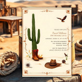 Country Desert Theme Western Cowboy Verjaardag Kaart