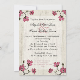 Country Dogwood Wedding Kaart