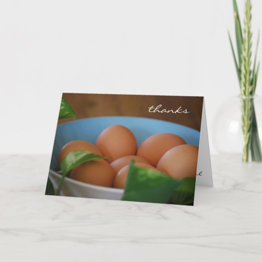 Country Eggs Thank You Card Bedankkaart (Voorkant)