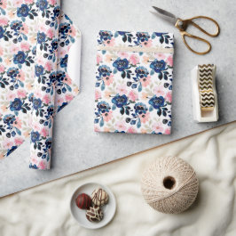 Country Elegance in Navy Cadeaupapier