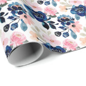 Country Elegance in Navy Cadeaupapier (Rol Hoek)