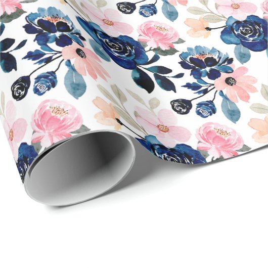 Country Elegance in Navy Cadeaupapier (Rol Hoek)