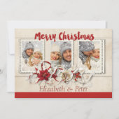 Country Elegant Photo Kerstmis Kaart (Voorkant)