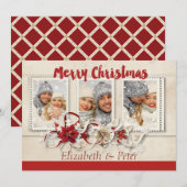 Country Elegant Photo Kerstmis Kaart (Voorkant / Achterkant)