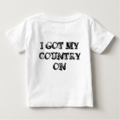 Country en Cowboys Baby T-shirt (Achterkant)