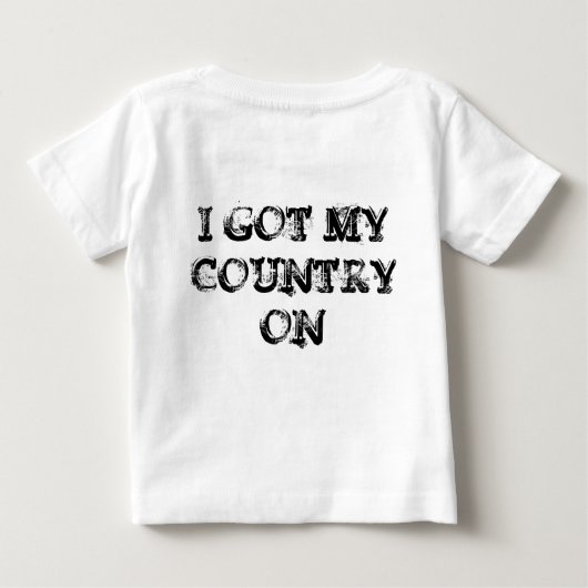 Country en Cowboys Baby T-shirt (Achterkant)