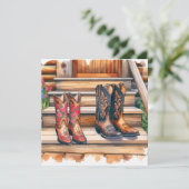 Country en Western Rustic Valentijnsdag Feestdagenkaart (Staand voorkant)