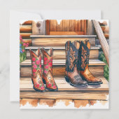 Country en Western Rustic Valentijnsdag Feestdagenkaart (Voorkant)