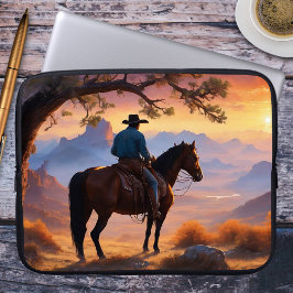 Country en Westerne Cowboy Paard Laptop Sleeve