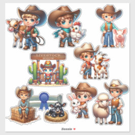 Country Fair Livestock Show Little Cowboy Sticker