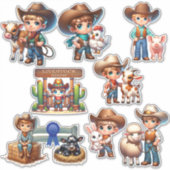 Country Fair Livestock Show Little Cowboy Sticker (Voorkant)
