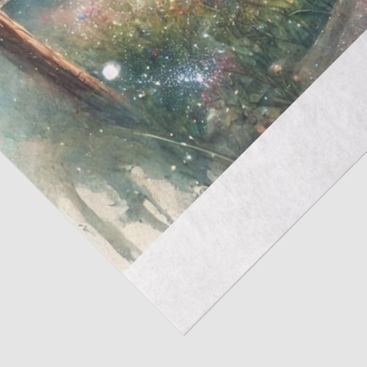 Country Fantasy Paard en Meisje Decoupage Tissuepapier (Detail)