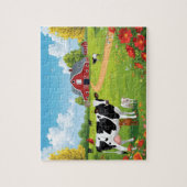 Country Farm Animals with Barn Landscape Legpuzzel (Verticaal)