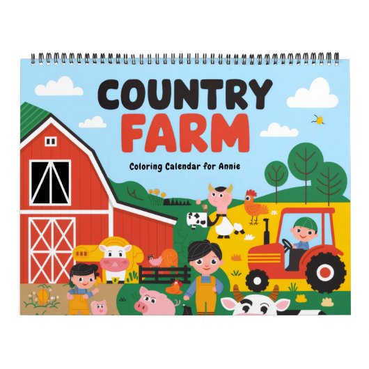 Country Farm Coloring Calendar Kalender (Hoes)