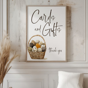 Country Farm Kippe Huwelijkskaart & Cadeaus Bord Poster