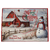 Country Farmhouse Christmas Groot Cadeauzakje (Voorkant)