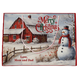 Country Farmhouse Christmas Groot Cadeauzakje