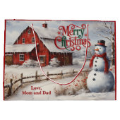 Country Farmhouse Christmas Groot Cadeauzakje (Achterkant)