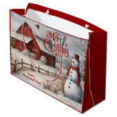 Country Farmhouse Christmas Groot Cadeauzakje (Achterkant Gekanteld)