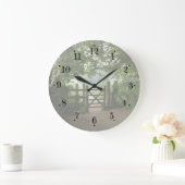 Country Farmhouse Garden Meadow Gate Wall Clock Grote Klok (Huis)