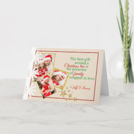 Country Faux Cardboard Kaart voor kerstfoto's