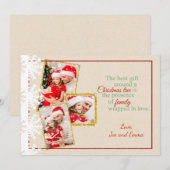 Country Faux Cardboard Kaart voor kerstfoto's (Voorkant / Achterkant)