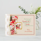 Country Faux Cardboard Kaart voor kerstfoto's (Staand voorkant)